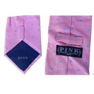 THOMAS PINK Blue Polka Dot London Silk Tie
